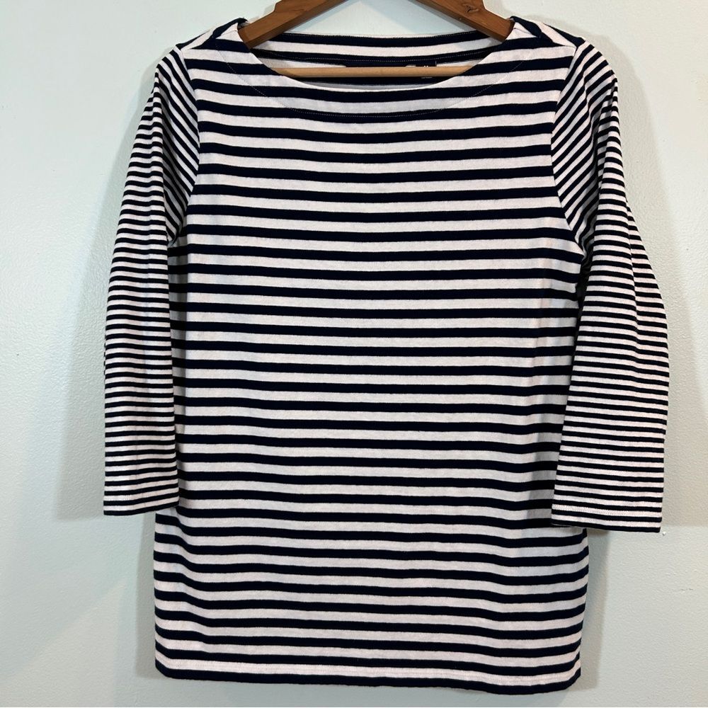 Lands' End | Navy and White Striped Sailor Boatneck Tunic Size Medium